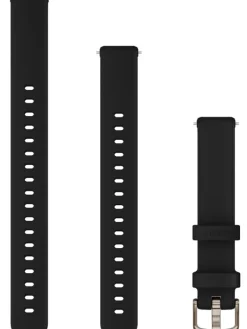 GARMIN Uhrenarmbänder-Original Lily® Quick-Relase 14 mm Silikon, Schwarz, 3-teilig, Schließe - Aluminium cremegold 010-13302-02
