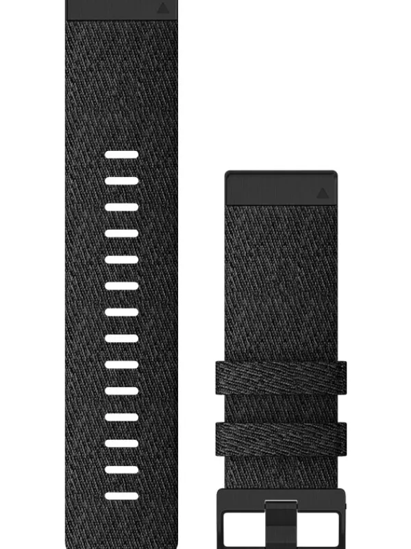 GARMIN Uhrenarmbänder-Original QuickFit®-Armband 26 mm, Nylon meliert, schwarz, Schließe - Edelstahl 010-12864-07