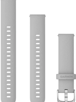 GARMIN Uhrenarmbänder-Original Quick-Relase 18 mm, Silikon, dunstgrau, 3-teilig, Schließe - Edelstahl 010-12932-0C