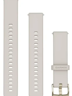 GARMIN Uhrenarmbänder-Original Quick-Relase 18 mm, Silikon, Elfenbein, 3-teilig, Schließe - Edelstahl softgold 010-13256-04