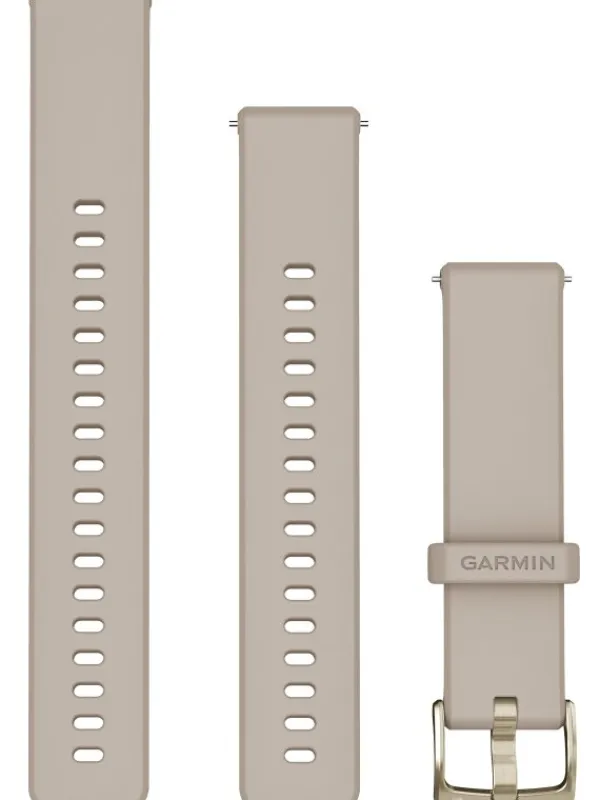 GARMIN Uhrenarmbänder-Original Quick-Relase 18 mm, Silikon, French Gray, 3-teilig, Schließe - Edelstahl softgold 010-13256-02