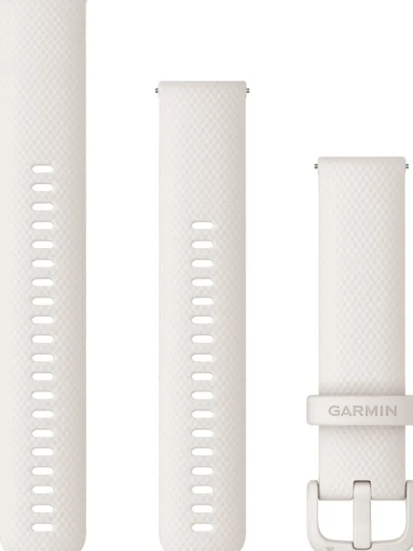 GARMIN Uhrenarmbänder-Original Quick-Relase 20 mm, Silikon, elfenbein, 3-teilig, Schließe - faserverstärktes Polymer 010-12924-80