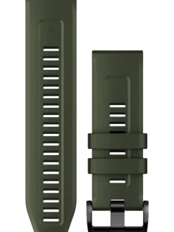 GARMIN Uhrenarmbänder-Original QuickFit®-Armband 26 mm, Silikon, moosgrün, Schließe - Edelstahl schwarz 010-13117-03