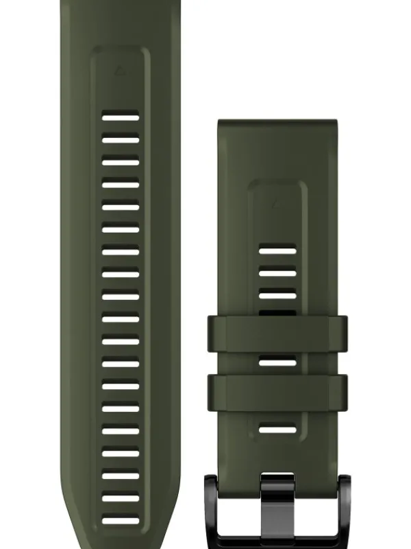 GARMIN Uhrenarmbänder-Original QuickFit®-Armband 26 mm, Silikon, moosgrün, Schließe - Edelstahl schwarz 010-13117-03