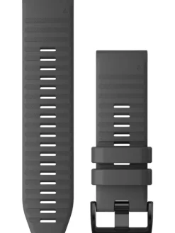GARMIN Uhrenarmbänder-Original QuickFit®-Armband 26 mm, Silikon, schiefergrau, Schließe - Edelstahl schwarz 010-12864-20