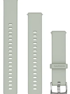 GARMIN Uhrenarmbänder-Original Quick-Relase 18 mm, Silikon, salbeigrau, 3-teilig, Schließe - Edelstahl silber 010-13256-01