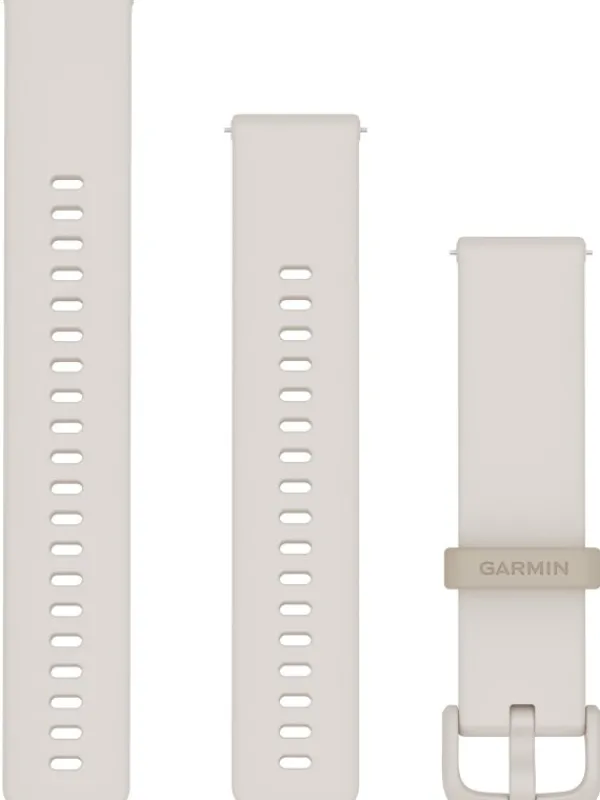 GARMIN Uhrenarmbänder-Original Quick-Relase 20 mm, Silikon, elfenbein, 3-teilig, Schließe - faserverstärktes Polymer 010-12932-31