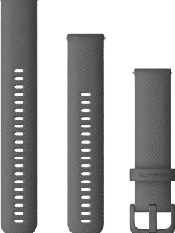 GARMIN Uhrenarmbänder-Original Quick-Relase 20 mm, Silikon, schattengrau, 3-teilig, Schließe - faserverstärktes Polymer 010-13021-00