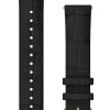 GARMIN Uhrenarmbänder-Original Quick-Relase 20 mm, Leder, schwarz geprägt, Schließe - Edelstahl gold 010-12924-22