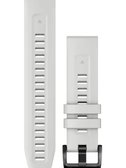 GARMIN Uhrenarmbänder-Original QuickFit®-Armband 22 mm, Silikon, carraraweiß, Schließe - Edelstahl schwarz 010-13123-00