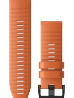 GARMIN Uhrenarmbänder-Original QuickFit®-Armband 26 mm, Silikon, glutorange, Schließe - Edelstahl schwarz 010-12864-01