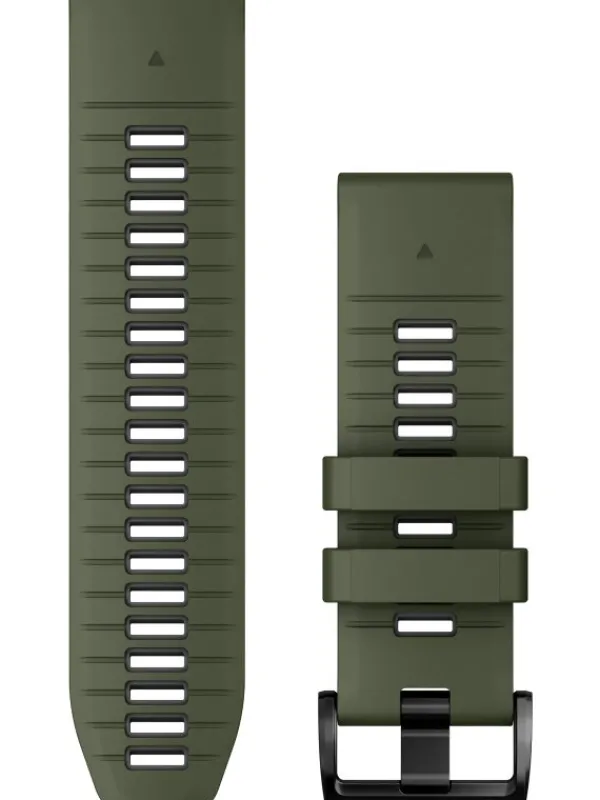 GARMIN Uhrenarmbänder-Original QuickFit®-Armband 26 mm, Silikon, moosgrün/graphit, Schließe - Edelstahl schwarz 010-13281-07