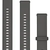 GARMIN Uhrenarmbänder-Original Quick-Relase 18 mm, Silikon, kieselgrau, 3-teilig, Schließe - Edelstahl schiefergrau 010-13256-00