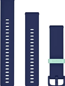 GARMIN Uhrenarmbänder-Original Quick-Relase 20 mm, Silikon, kapitänsblau, 3-teilig, Schließe - faserverstärktes Polymer 010-12932-32
