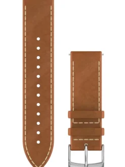GARMIN Uhrenarmbänder-Original Quick-Relase 20 mm, Leder, hellbraun mit Naht, Schließe - Edelstahl 010-12691-0A