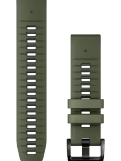 GARMIN Uhrenarmbänder-Original QuickFit®-Armband 22 mm, Silikon, moosgrün/graphit, Schließe - Edelstahl schwarz 010-13280-07