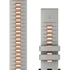GARMIN Uhrenarmbänder-Original QuickFit®-Armband 22 mm, Silikon, nebelgrau/glutorange, Schließe - Edelstahl schwarz 010-13280-02