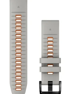GARMIN Uhrenarmbänder-Original QuickFit®-Armband 22 mm, Silikon, nebelgrau/glutorange, Schließe - Edelstahl schwarz 010-13280-02
