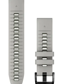 GARMIN Uhrenarmbänder-Original QuickFit®-Armband 22 mm, Silikon, nebelgrau/moosgrün, Schließe - Edelstahl schwarz 010-13280-08