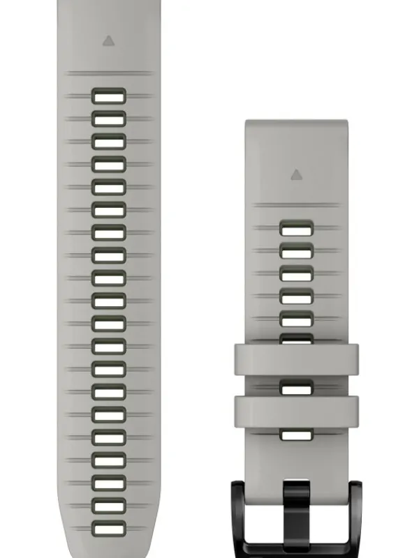 GARMIN Uhrenarmbänder-Original QuickFit®-Armband 22 mm, Silikon, nebelgrau/moosgrün, Schließe - Edelstahl schwarz 010-13280-08