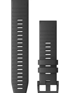 GARMIN Uhrenarmbänder-Original QuickFit®-Armband 22 mm, Silikon, schiefergrau, Schließe - Edelstahl schwarz 010-12863-22