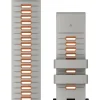 GARMIN Uhrenarmbänder-Original QuickFit®-Armband 26 mm, Silikon, nebelgrau/glutorange, Schließe - Edelstahl schwarz 010-13281-02