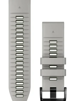 GARMIN Uhrenarmbänder-Original QuickFit®-Armband 26 mm, Silikon, nebelgrau/moosgrün, Schließe - Edelstahl schwarz 010-13281-08