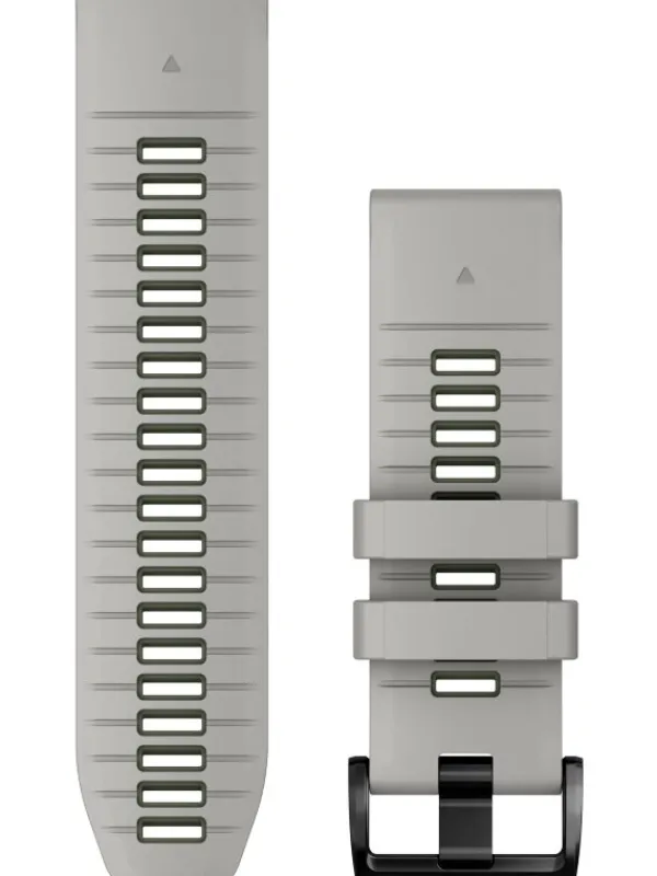 GARMIN Uhrenarmbänder-Original QuickFit®-Armband 26 mm, Silikon, nebelgrau/moosgrün, Schließe - Edelstahl schwarz 010-13281-08
