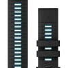 GARMIN Uhrenarmbänder-Original QuickFit®-Armband 26 mm, Silikon, schwarz/zirrusblau, Schließe - Edelstahl 010-13281-05