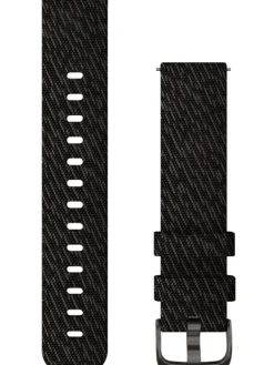 GARMIN Uhrenarmbänder-Original Quick-Relase 20 mm, Nylon, schwarzer/braun, Schließe - Edelstahl schiefergrau 010-12924-13