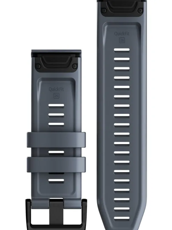GARMIN Uhrenarmbänder-Original QuickFit®-Armband 26 mm, Silikon, granitblau, Schließe - Edelstahl schwarz 010-13117-05