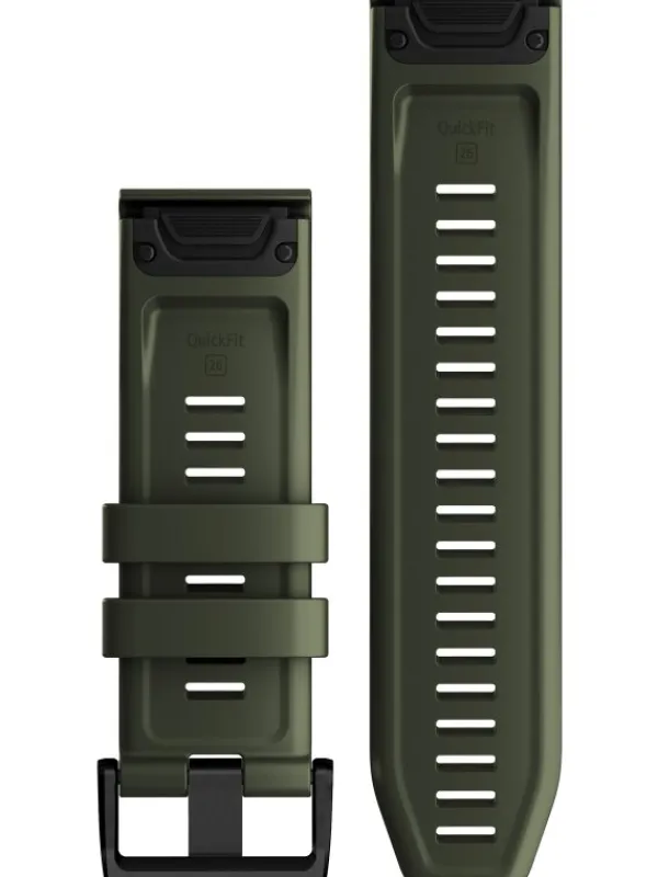 GARMIN Uhrenarmbänder-Original QuickFit®-Armband 26 mm, Silikon, moosgrün, Schließe - Edelstahl schwarz 010-13117-03