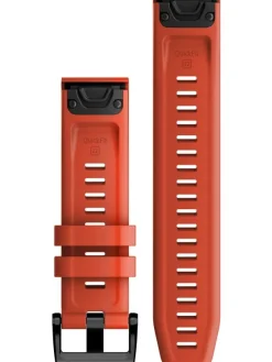GARMIN Uhrenarmbänder-Original QuickFit®-Armband 22 mm, Silikon, flammenrot, Schließe - Edelstahl schwarz 010-13111-04