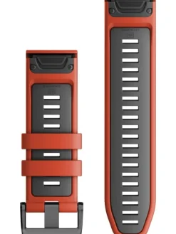 GARMIN Uhrenarmbänder-Original QuickFit®-Armband 26 mm, Silikon, flammenrot/graphit, Schließe - Edelstahl schwarz 010-13281-04