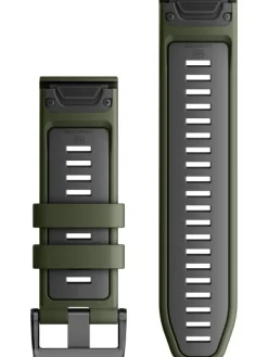 GARMIN Uhrenarmbänder-Original QuickFit®-Armband 26 mm, Silikon, moosgrün/graphit, Schließe - Edelstahl schwarz 010-13281-07
