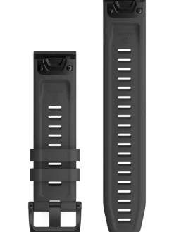 GARMIN Uhrenarmbänder-Original QuickFit®-Armband 22 mm, Silikon, schiefergrau, Schließe - Edelstahl schwarz 010-12863-22