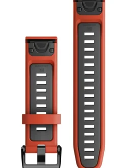 GARMIN Uhrenarmbänder-Original QuickFit®-Armband 20 mm, Silikon, flammenrot/graphit, Schließe - Edelstahl schwarz 010-13279-04