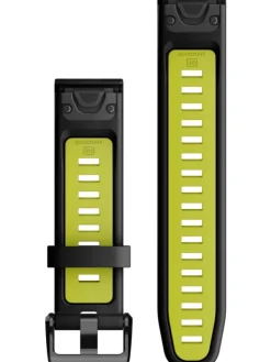 GARMIN Uhrenarmbänder-Original QuickFit®-Armband 20 mm, Silikon, schwarz/gelbgrün, Schließe - Edelstahl 010-13279-03