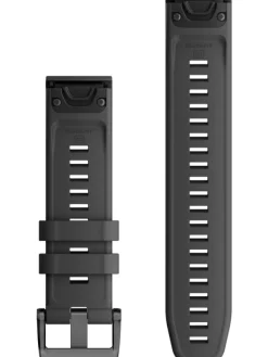 GARMIN Uhrenarmbänder-Original QuickFit®-Armband 22 mm, Silikon, graphit, Schließe - Edelstahl schwarz 010-13280-09