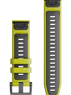 GARMIN Uhrenarmbänder-Original QuickFit®-Armband 22 mm, Silikon, lime/graphit, Schließe - Edelstahl schwarz 010-13280-03
