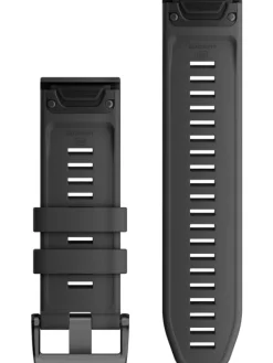 GARMIN Uhrenarmbänder-Original QuickFit®-Armband 26 mm, Silikon, graphit, Schließe - Edelstahl schwarz 010-13281-09
