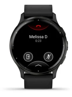 GARMIN Smartwatches | Herrenuhren-Venu® 3, 45mm, Schwarz/Schiefergrau mit Leder- und Silikonband 010-02784-52