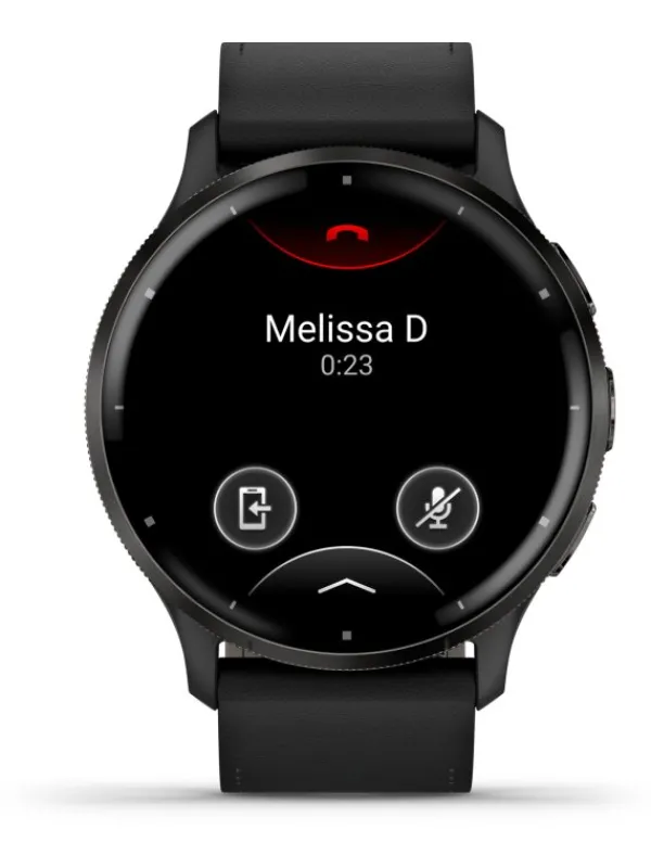 GARMIN Smartwatches | Herrenuhren-Venu® 3, 45mm, Schwarz/Schiefergrau mit Leder- und Silikonband 010-02784-52