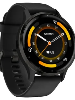 GARMIN Smartwatches | Herrenuhren-Venu® 3, 45mm, Schwarz/Schiefergrau Silikon-Armband 010-02784-01