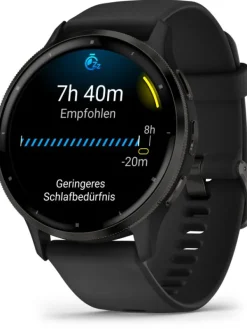 GARMIN Smartwatches | Herrenuhren-Venu® 3, 45mm, Schwarz/Schiefergrau Silikon-Armband 010-02784-01