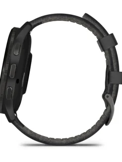 GARMIN Smartwatches | Herrenuhren-Venu® 3, 45mm, Schwarz/Schiefergrau mit Leder- und Silikonband 010-02784-52