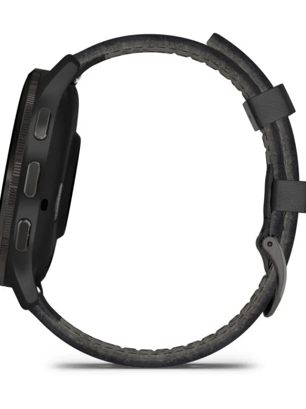 GARMIN Smartwatches | Herrenuhren-Venu® 3, 45mm, Schwarz/Schiefergrau mit Leder- und Silikonband 010-02784-52