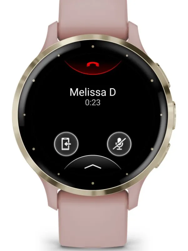 GARMIN Smartwatches | Damenuhren-Venu® 3S, 41mm, Dust Rose/Softgold mit Silikon-Armband 010-02785-03
