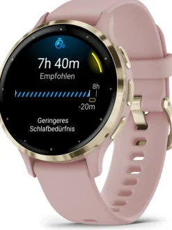 GARMIN Smartwatches | Damenuhren-Venu® 3S, 41mm, Dust Rose/Softgold mit Silikon-Armband 010-02785-03