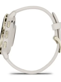 GARMIN Smartwatches | Damenuhren-Venu® 3S, 41mm, Elfenbein/Softgold Silikon-Armband 010-02785-04